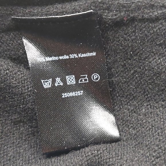 GC Fontana Merino Wool Cashmere Sweater Dress Black  Print Size 10 - Picture 3 of 5